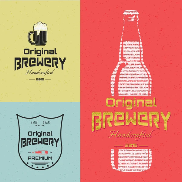 Beer badges logos and labels for any use — Stock Vector