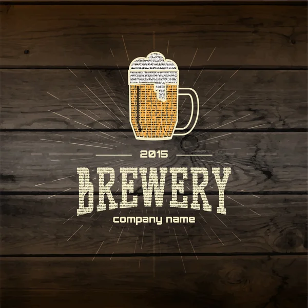 Значки пивоварни логотипы и этикетки для любого использования — стоковый вектор