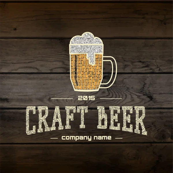 Craft beer badges van logo's en etiketten voor elk gebruik — Stockvector