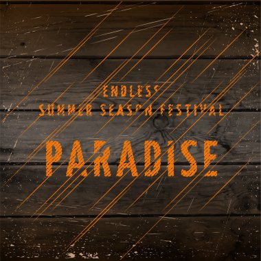 Summer festival paradise badges cards and labels for any use