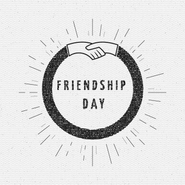 Friendship day badges logos and labels for any use