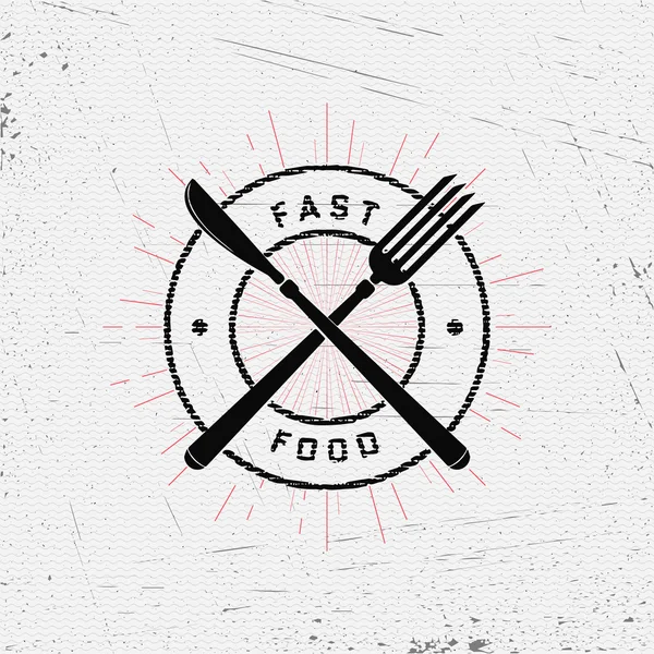 Fast food logolar rozetleri ve herhangi bir kullanım için etiketleri