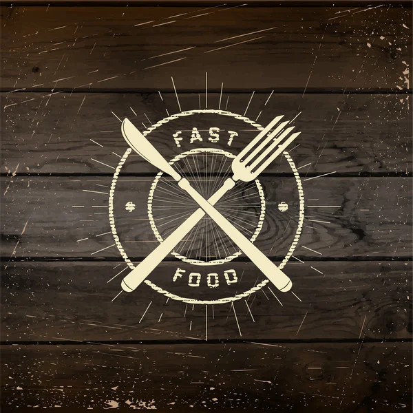 Fast Food Abzeichen Logos und Etiketten für jede Verwendung — Stockvektor