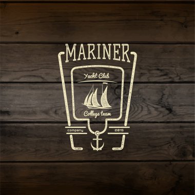 Mariner kulübü logoları rozetleri ve herhangi bir kullanım için etiketleri