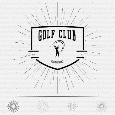Golf logolar rozetleri ve herhangi bir kullanım için etiketleri