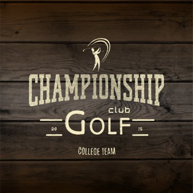 Golf logolar rozetleri ve herhangi bir kullanım için etiketleri