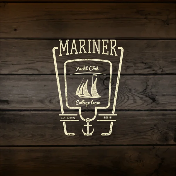 Mariner club emblem logotyper och etiketter för användning — Stockfoto