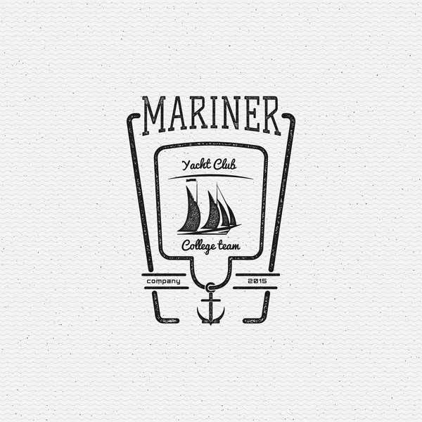 Mariner club emblem logotyper och etiketter för användning — Stockfoto