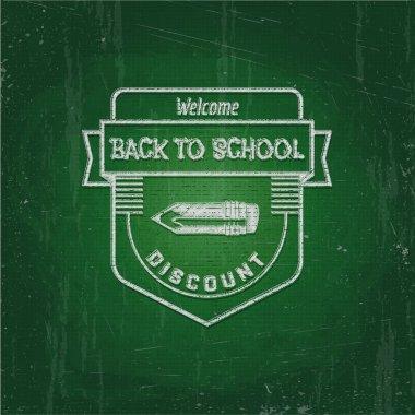 Okula geri logolar rozetleri ve herhangi bir kullanım için etiketleri