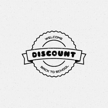 Okula geri logolar rozetleri ve herhangi bir kullanım için etiketleri