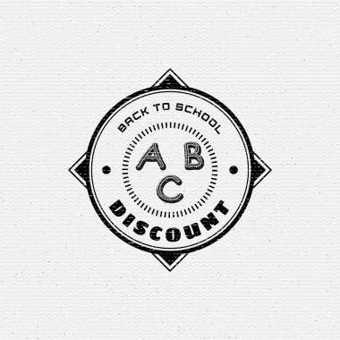 Okula geri logolar rozetleri ve herhangi bir kullanım için etiketleri