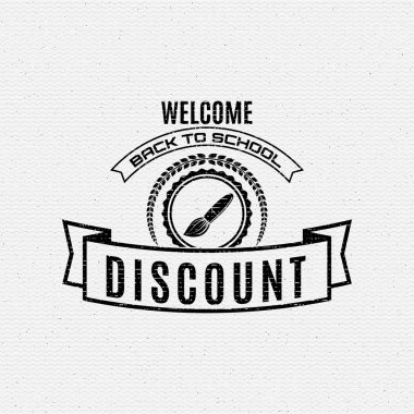 Okula geri logolar rozetleri ve herhangi bir kullanım için etiketleri