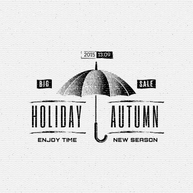 Sonbahar logolar rozetleri ve herhangi bir kullanım için etiketleri