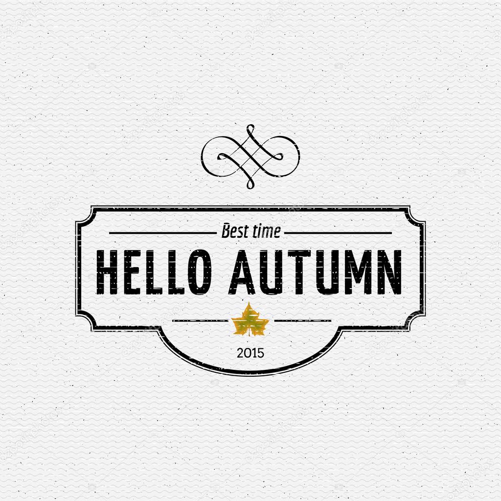 Autumn badges logos and labels can be used to design packages of goods during autumn sales