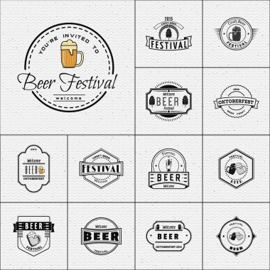 Bira Festivali logolar rozetleri ve herhangi bir kullanım için etiketleri