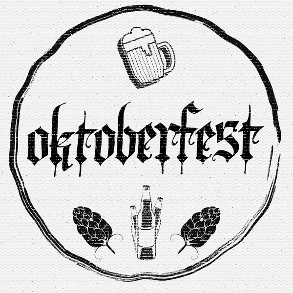 Festival della birra Oktoberfest distintivi loghi ed etichette per qualsiasi uso — Vettoriale Stock