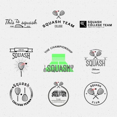 Squash rozetleri logolar ve etiketleri herhangi bir kullanım için