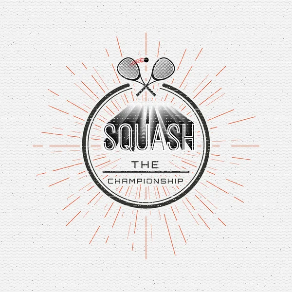 Logotipos e rótulos de crachás de squash para qualquer uso — Vetor de Stock