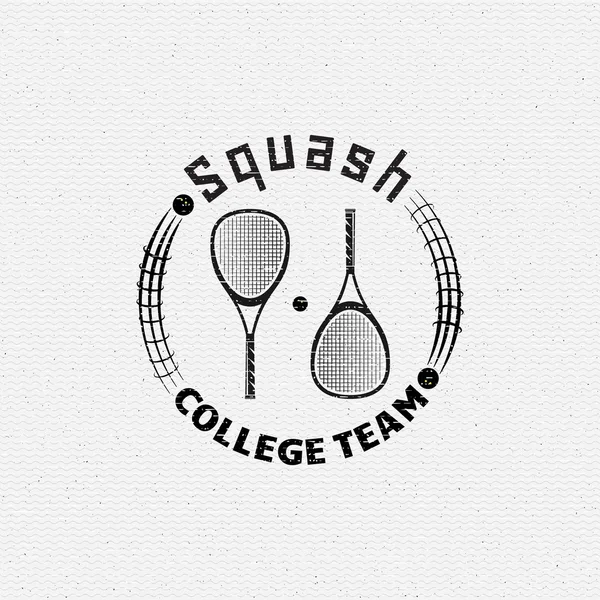 Squash badges logo's en labels voor elk gebruik — Stockvector