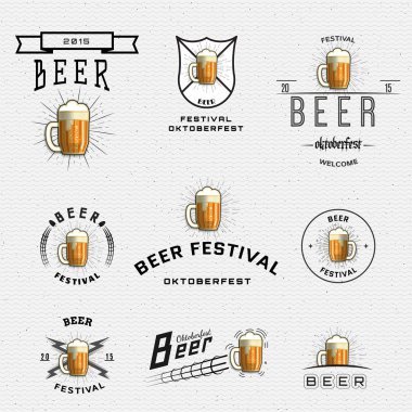 Bira Festivali logolar rozetleri ve herhangi bir kullanım için etiketleri