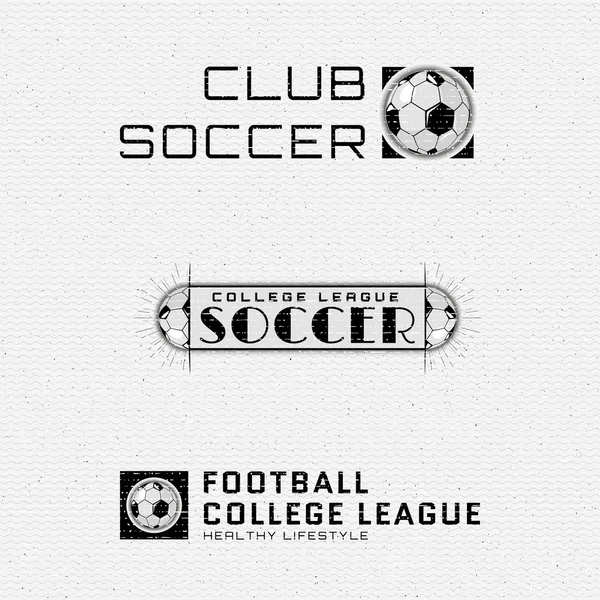 Football, Soccer badges logos and labels for any use — Stock vektor