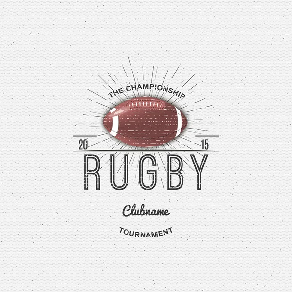 Insignes de rugby logos et étiquettes pour toute utilisation — Image vectorielle