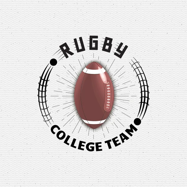Rugbyabzeichen Logos und Etiketten für jede Verwendung — Stockvektor