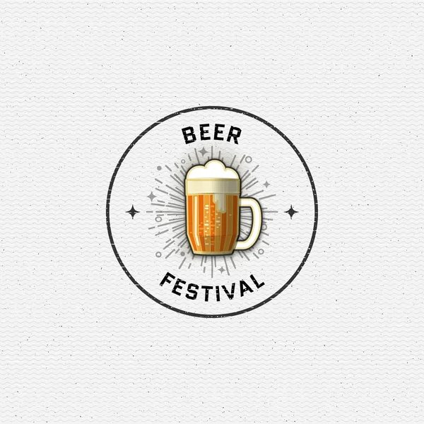 Beer festival badges logos and labels for any use — Stock Vector