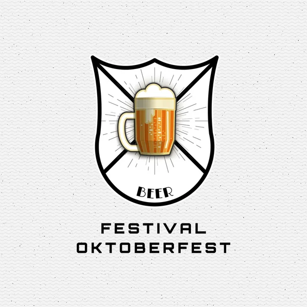 Beer festival badges logos and labels for any use — Stock Vector