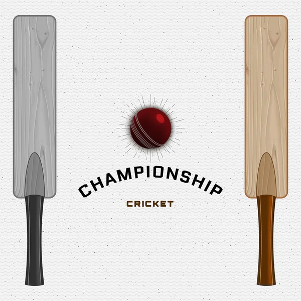 Insignes de cricket logos et étiquettes pour toute utilisation — Image vectorielle