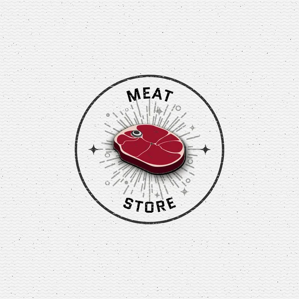 М'ясний магазин значків логотипи та етикетки для будь-якого використання — стоковий вектор