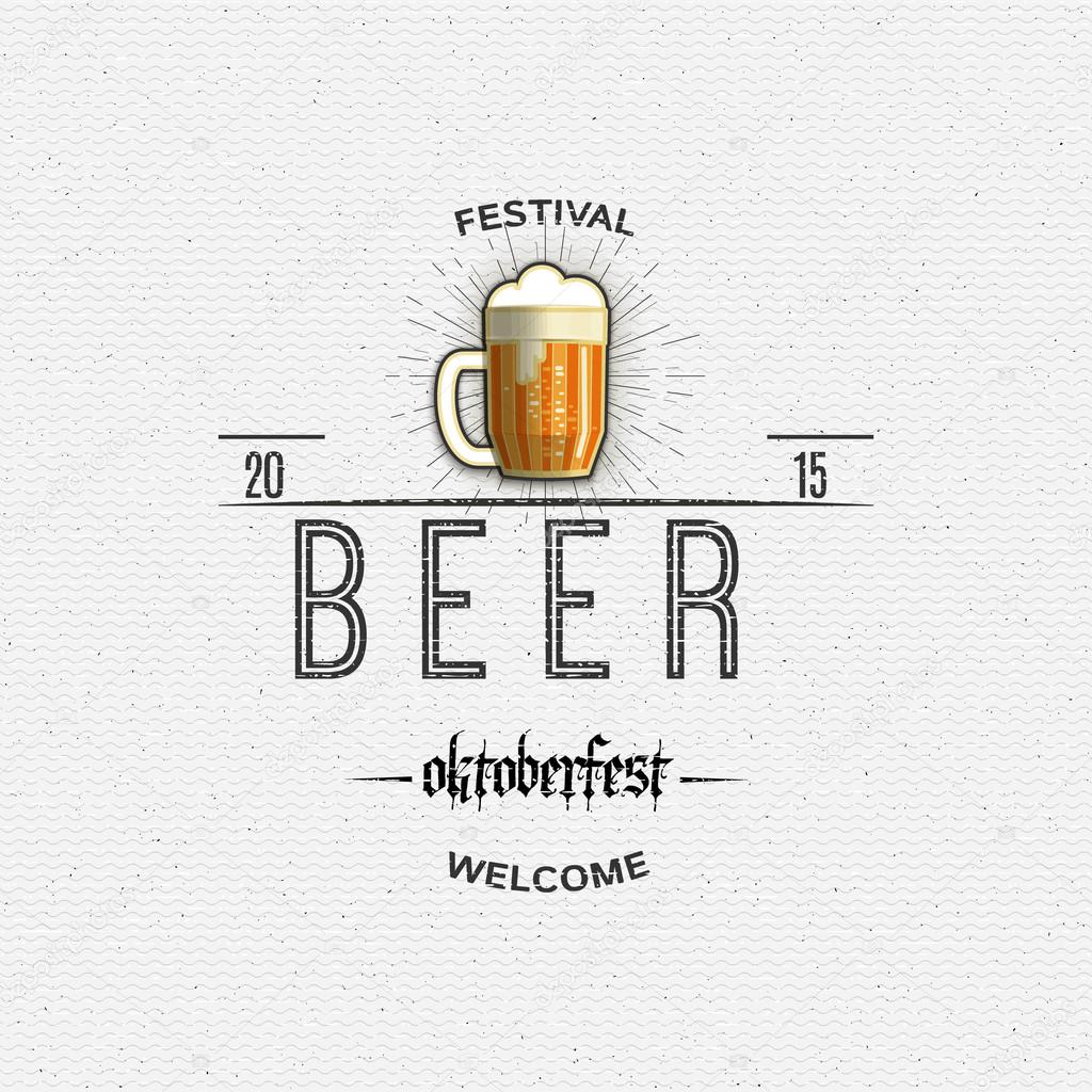 Beer festival badges logos and labels for any use — Stock Vector