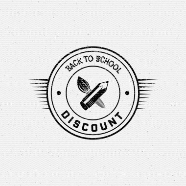 Okula geri logolar rozetleri ve herhangi bir kullanım için etiketleri