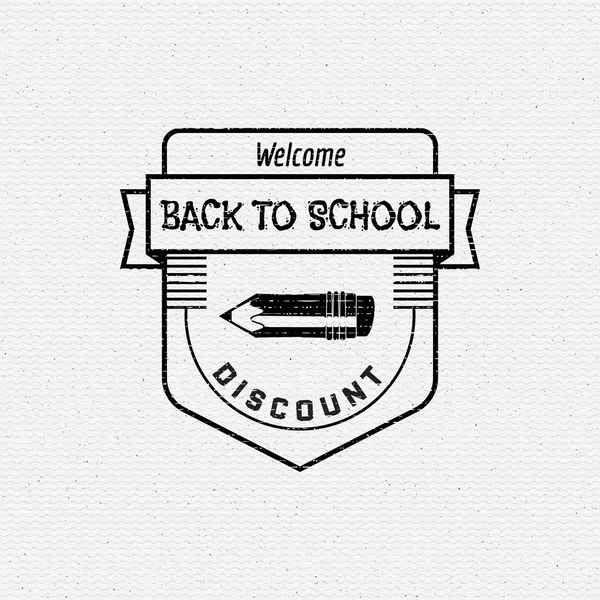 Okula geri logolar rozetleri ve herhangi bir kullanım için etiketleri — Stok fotoğraf