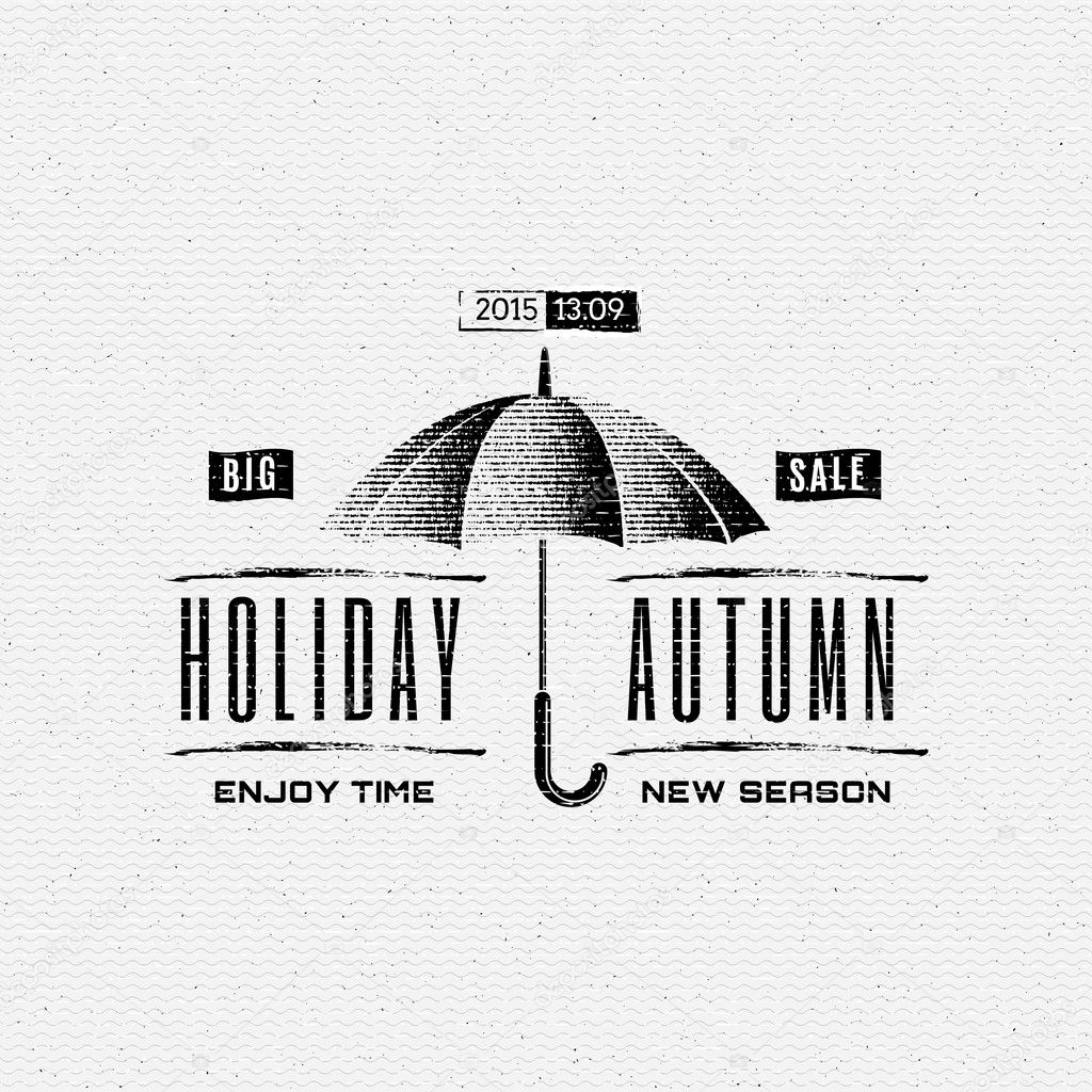 Autumn badges logos and labels can be used to design packages of goods during autumn sales