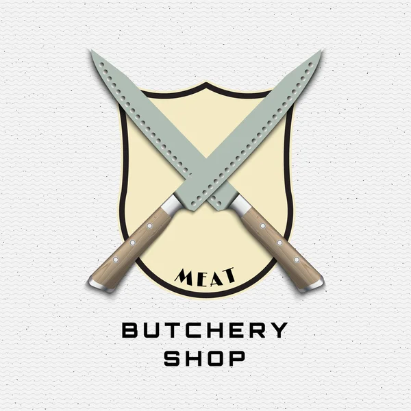 Meat store badges logos and labels for any use — Wektor stockowy