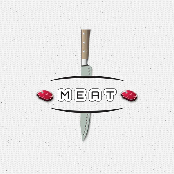 Meat store badges logos and labels for any use — Stok Vektör