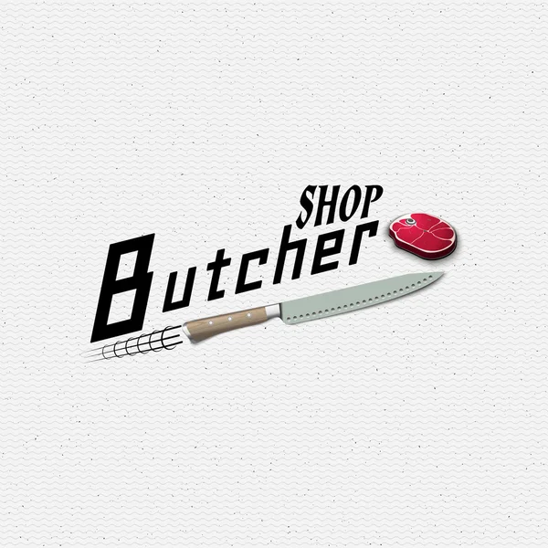Meat store badges logos and labels for any use — Wektor stockowy