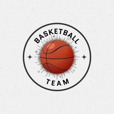 Basketbol logolar rozetleri ve herhangi bir kullanım için etiketleri