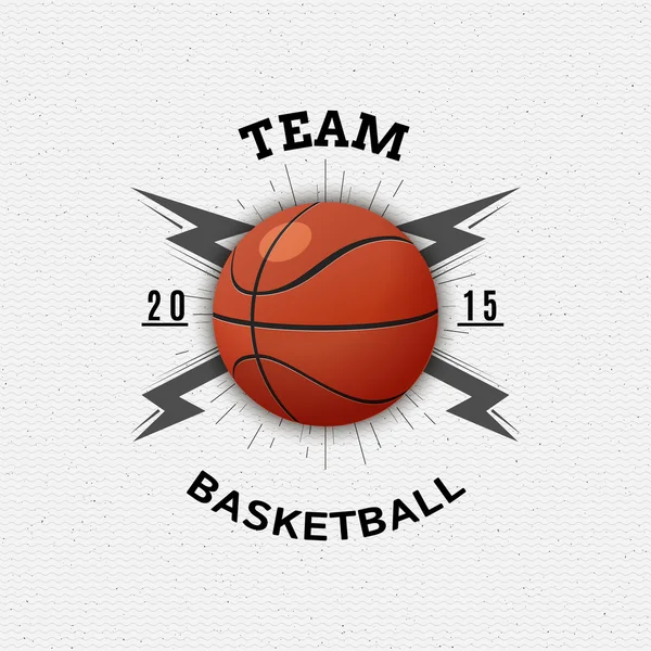 Basketbal badges van logo's en etiketten voor elk gebruik — Stockvector