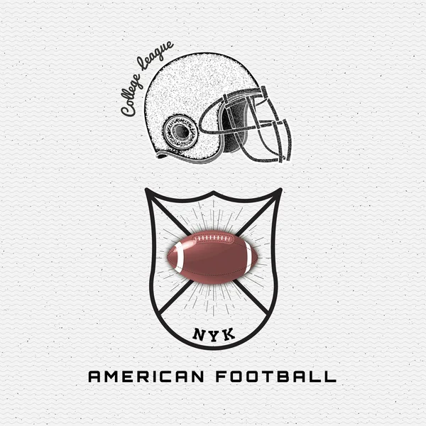 Amerikanfotboll emblem logotyper och etiketter för användning — Stock vektor