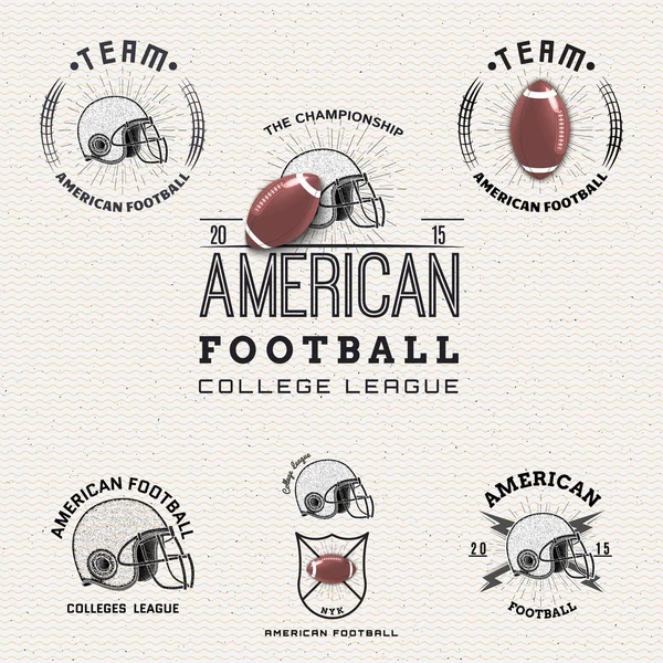 American Football Abzeichen Logos und Etiketten für jede Verwendung — Stockvektor