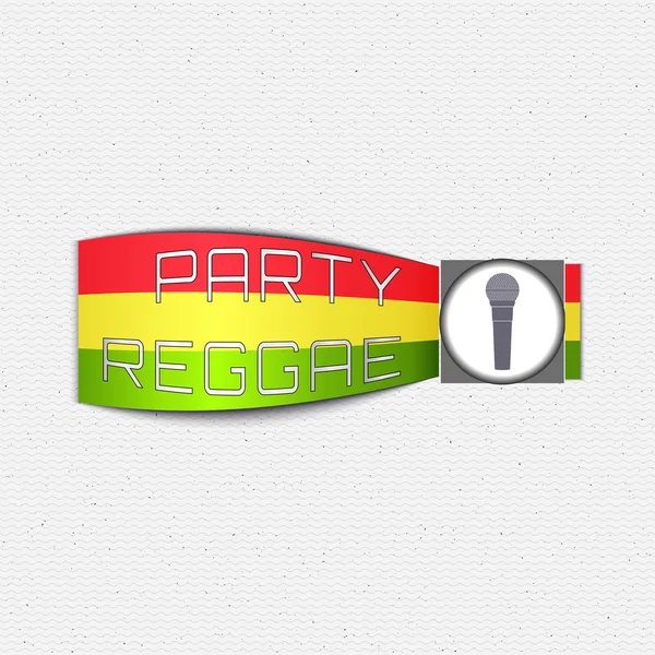 Insignia y etiquetas del partido Reggae para cualquier uso — Vector de stock