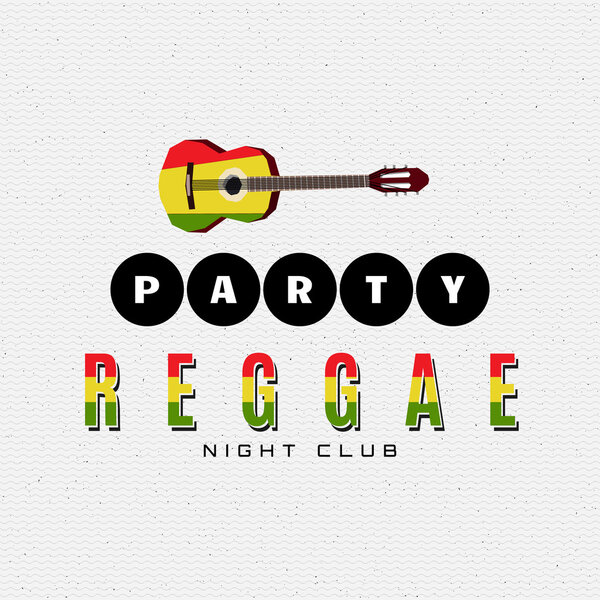 Reggae party insignia  and labels for any use