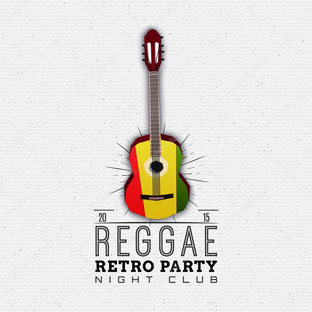 Reggae party insignia  and labels can be used for design, invitations, flyers, banners Site