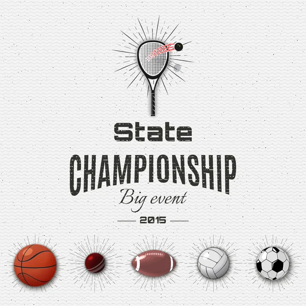 State championship insignia  and labels for any use — Stock Vector