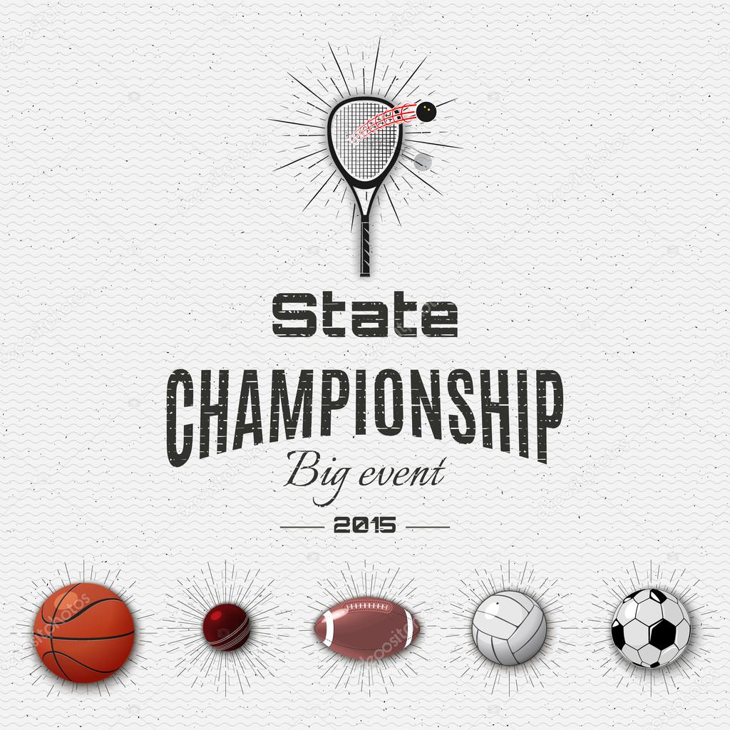 State championship insignia  and labels for any use