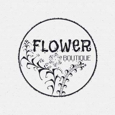 Flower Boutique insignia  and labels for any use