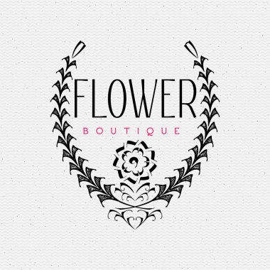 Flower Boutique insignia  and labels for any use