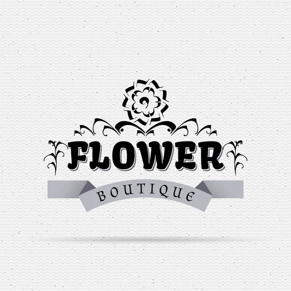 Flower Boutique insignia  and labels for any use — Stock Vector